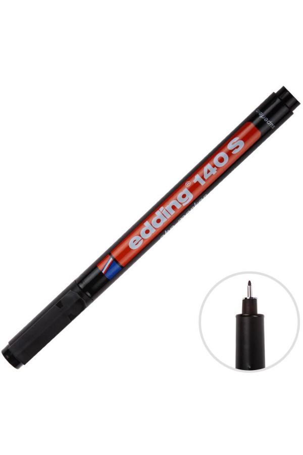 Edding 140S Permanent Asetat Kalem Siyah S Uç