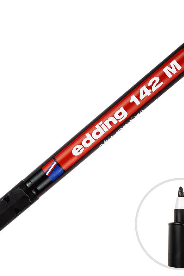 Edding 142M Permanent Asetat Kalem Kırmızı M Uç