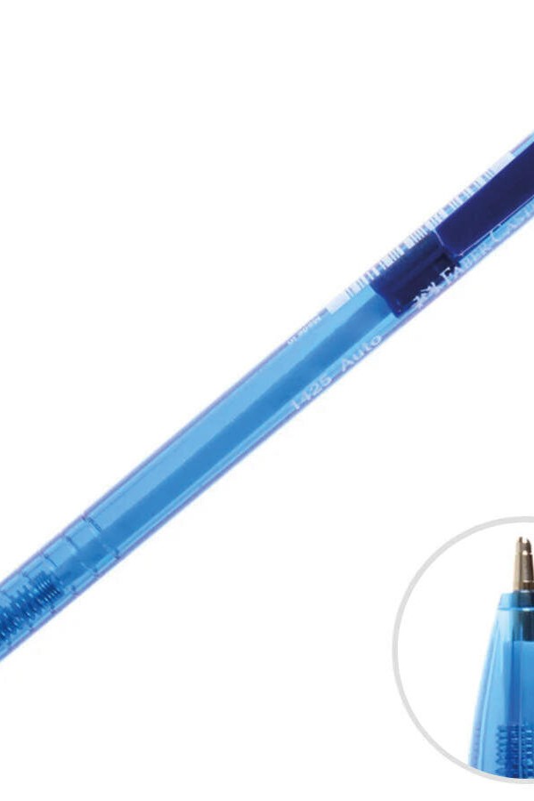Faber-Castell 1425 Auto Tükenmez Kalem 1 mm İğne Uçlu Mavi 10'lu Paket