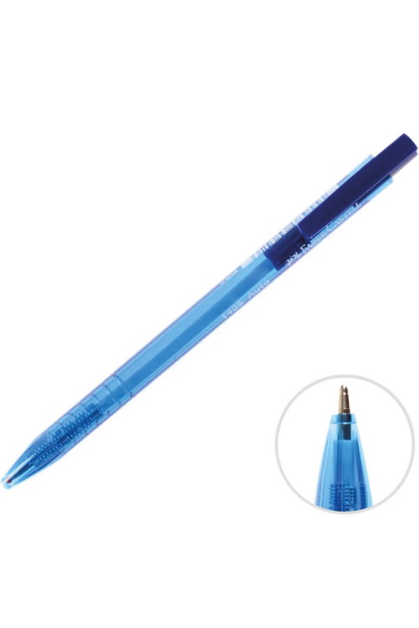 Faber-Castell 1425 Auto Tükenmez Kalem 1 mm İğne Uçlu Mavi 10'lu Paket