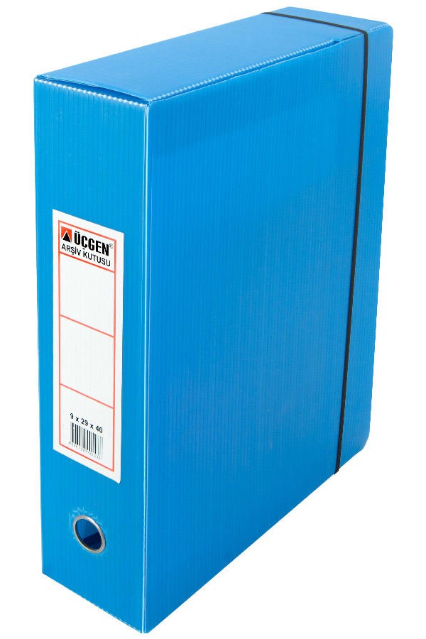 Üçgen Arşivleme Kutusu 29 x 40 x 9 cm Mavi