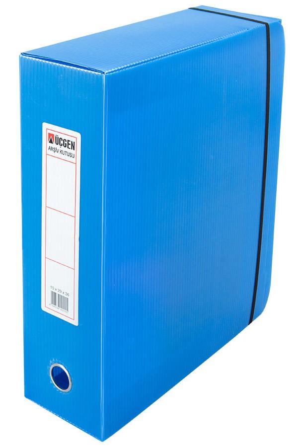 Üçgen Arşivleme Kutusu 29 x 36 x 10 cm Mavi