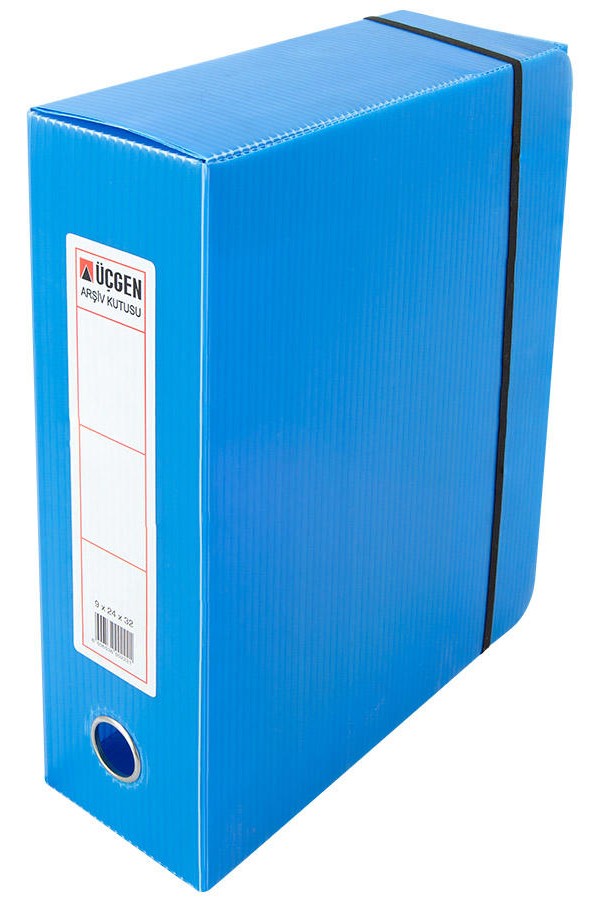 Üçgen Arşivleme Kutusu 24 x 32 x 9 cm Mavi