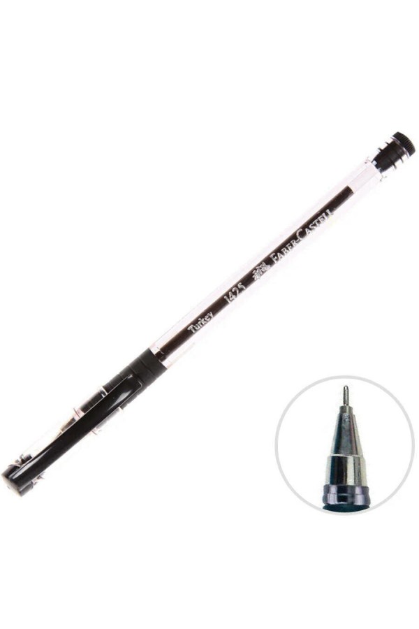 Faber-Castell 1425 Tükenmez Kalem 0.7 mm İğne Uçlu Siyah 10'lu Paket