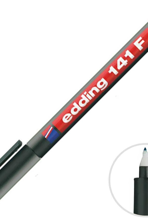 Edding 141F Permanent Asetat Kalem Mavi F Uç