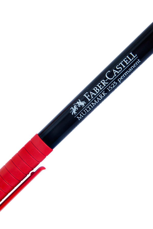 Faber-Castell 1523 Permanent Asetat Kalem Kırmızı S Uç
