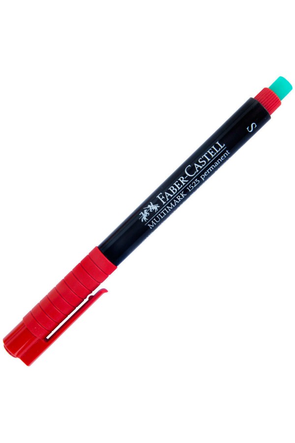Faber-Castell 1523 Permanent Asetat Kalem Kırmızı S Uç