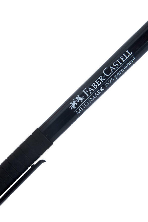 Faber-Castell 1523 Permanent Asetat Kalem Siyah S Uç