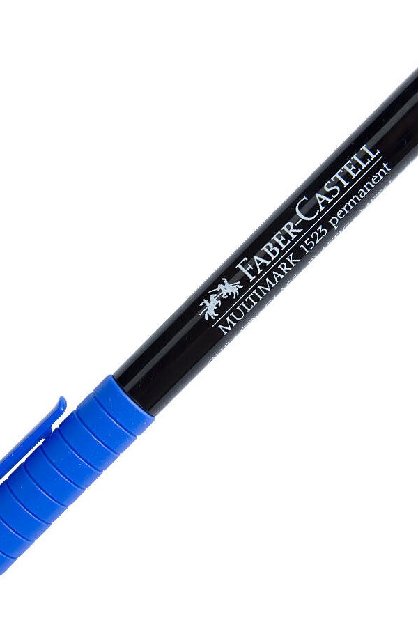 Faber-Castell 1523 Permanent Asetat Kalem Mavi S Uç