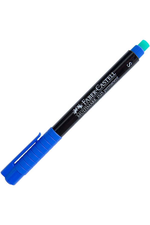 Faber-Castell 1523 Permanent Asetat Kalem Mavi S Uç
