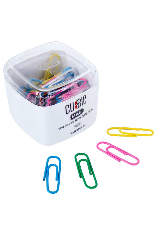 Mas 1246 Cubbie Renkli Ataş 28 mm 50'li Paket