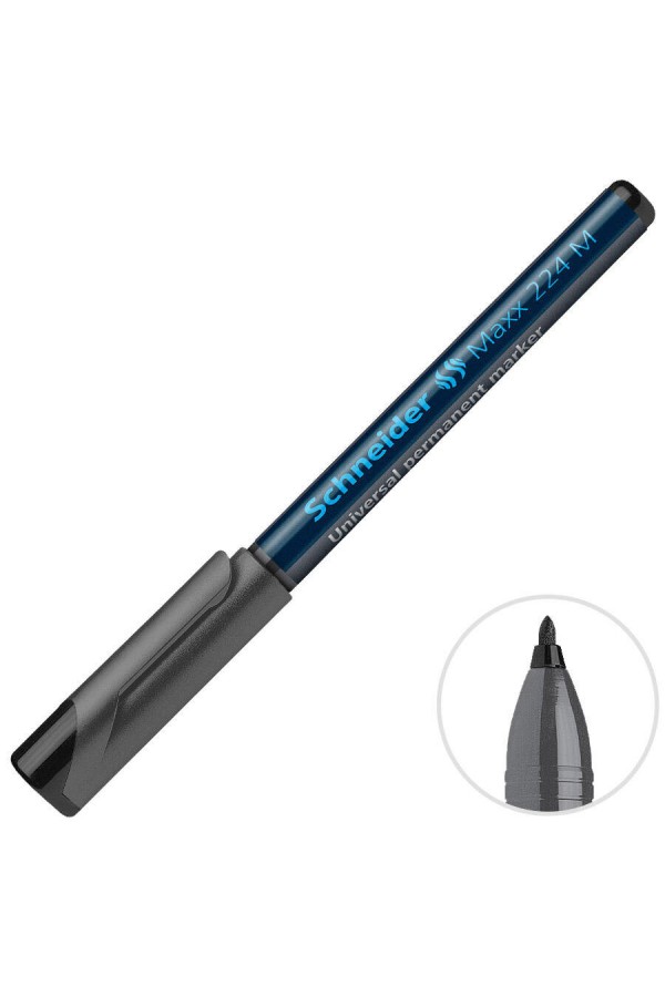 Schneider 224 Permanent Asetat Kalem Siyah M Uç
