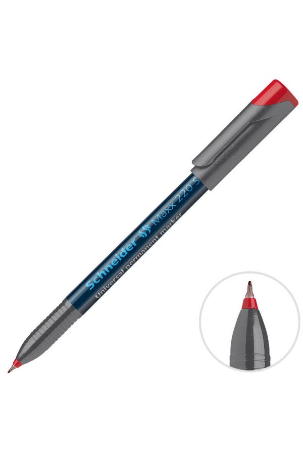 Schneider 220 Permanent Asetat Kalem Kırmızı S Uç