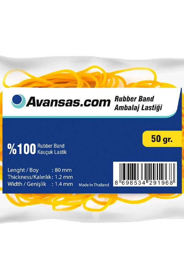 Avansas Paket Lastiği % 100 Kauçuk 50 gr