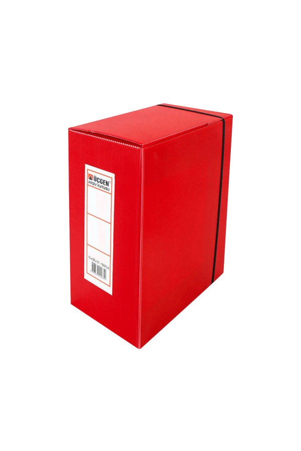 Üçgen Arşivleme Kutusu 29 x 40 x 9 cm Kırmızı