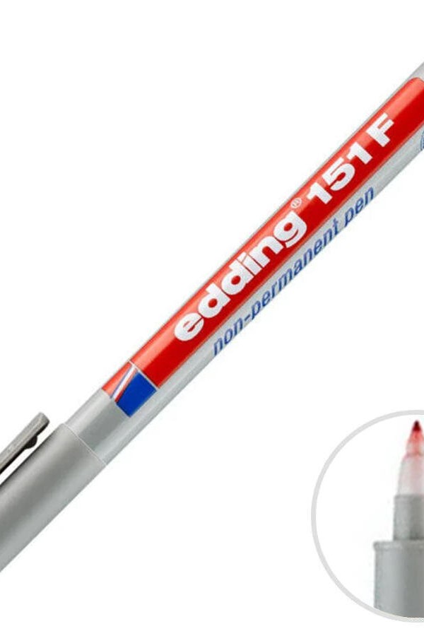 Edding 151F Silinebilir Asetat Kalem Kırmızı F Uç