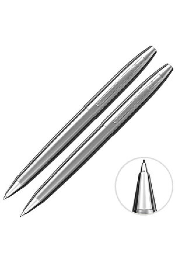Scrickss 35 Tükenmez Kalem ve Versatil Uçlu Kalem 0.7 Seti Krom
