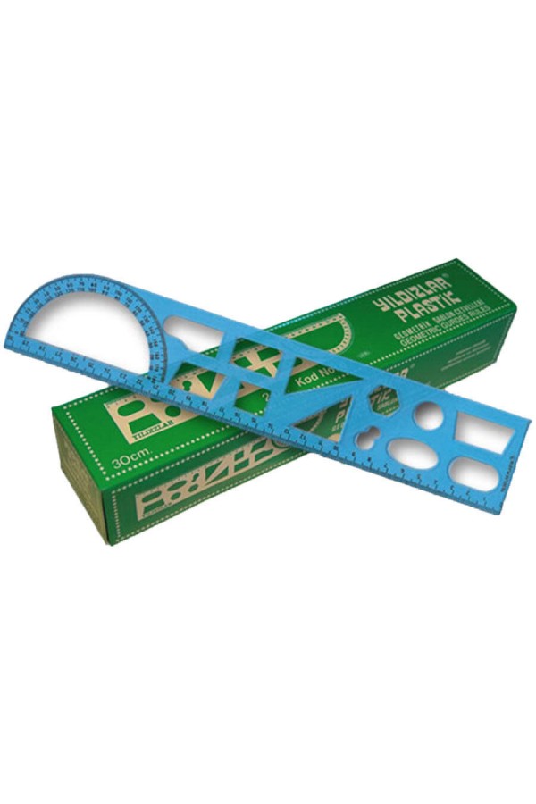 Yıldızlar 006 Geometrik Şablonlu Cetvel