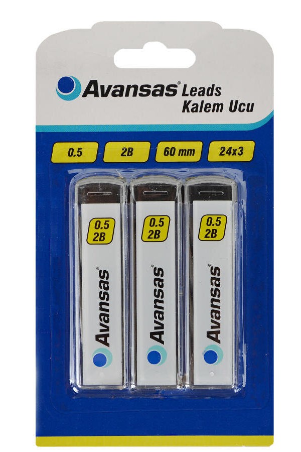 Avansas 0.5 mm 2B Kalem Ucu 3'lü Paket