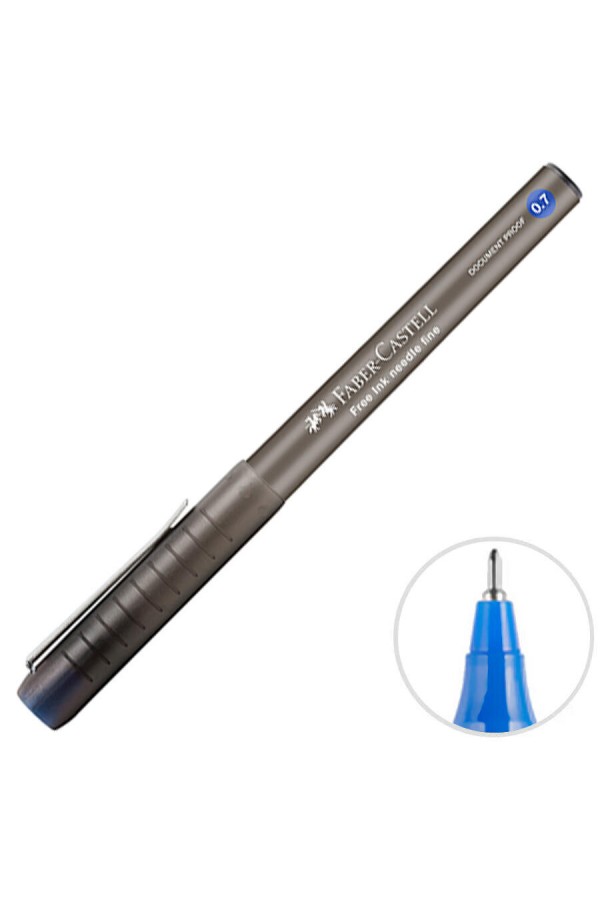 Faber-Castell Free Ink İğne Uç Kalem 0.7 mm Mavi