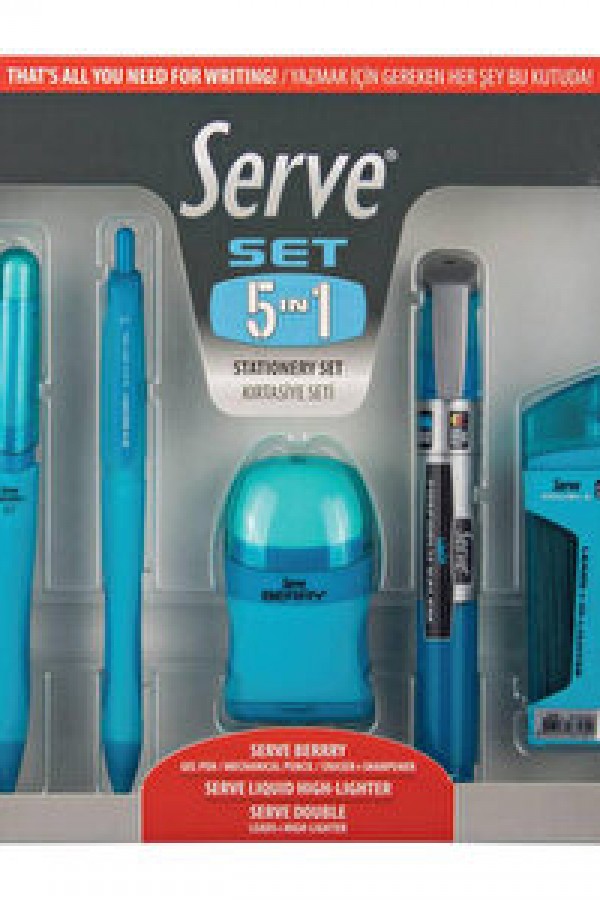 Serve Berry Kırtasiye Seti 0.7 mm Mavi