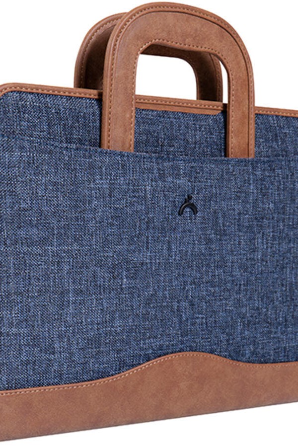 Önder Exclusive Milano Gizli Saplı Çift Fermuarlı Evrak Çantası Lacivert