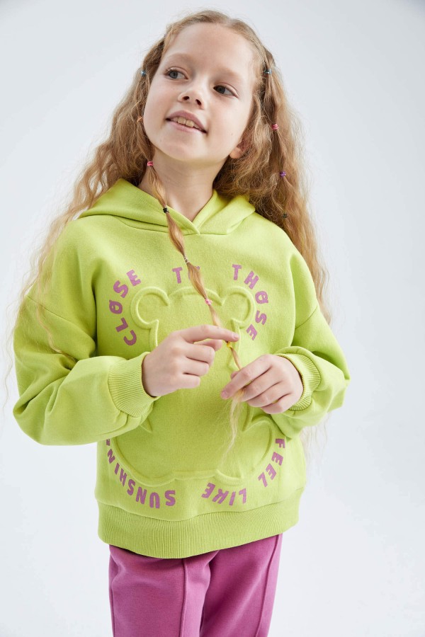 Kız Çocuk Kapüşonlu Sweatshirt