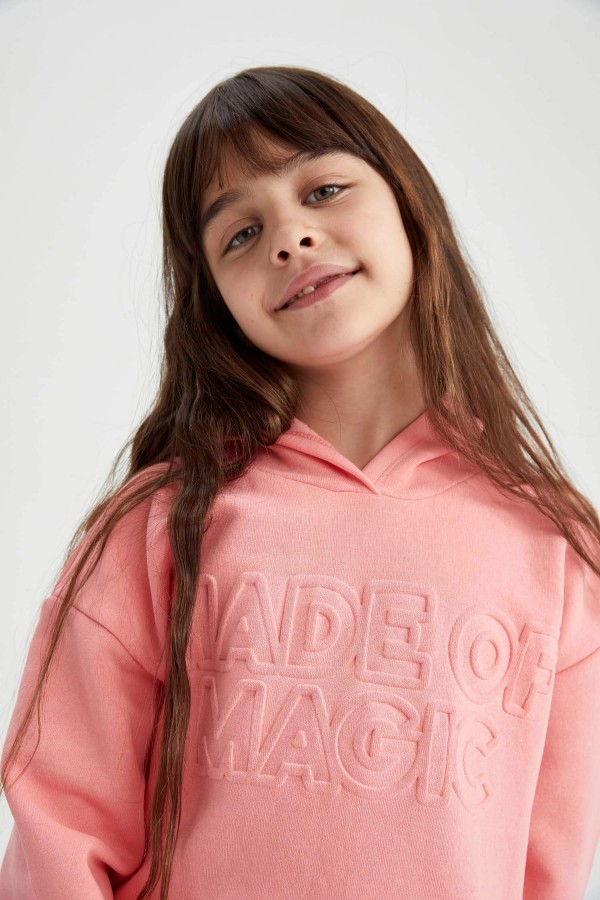 Kız Çocuk Kapüşonlu Sweatshirt